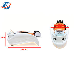 Ghế gội đầu và massage có bồn rửa, ghế gội đầu cỡ lớn cho tiệm cắt tóc, salon, spa đầu Nhật Bản, bồn rửa bằng sứ - Product Image 2