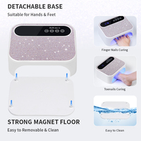 Nouveau sèche-ongles LED diamant rechargeable, lampe à ongles LED UV avec base amovible, haute puissance, sans fil, lumière UV pour vernis gel