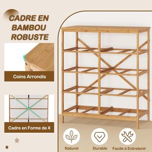 Tour de rangement en tissu de bambou à <span class=keywords><strong>8</strong></span> <span class=keywords><strong>tiroirs</strong></span> pour chambre à coucher avec bacs en tissu amovibles - Product Image 5