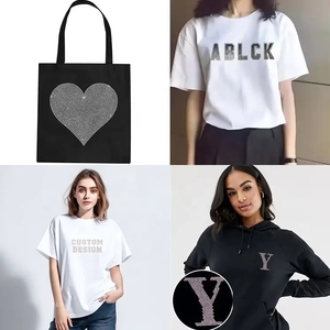 Hete Pers Rijn Steen Stickers Leverancier Custom Diy Patroon Logo Vellen Warmte Overdracht Applique Steentjes Voor Kleding - Product Image 2