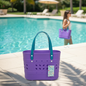 Borsa da Spiaggia Grande con Stampa Leopardata, Nuovo Design, Borsa alla Moda in Eva Silicone, Impermeabile e Riutilizzabile - Product Image 4