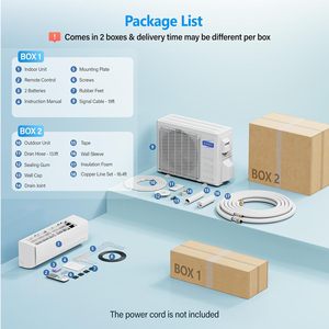 Aire Acondicionado Mini Split Rovsun de 17000 BTU, 17 SEER2, 230V, Inverter, sin Ductos, de Pared, con Control por Wifi - Product Image 6