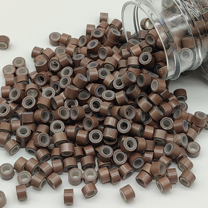 Lot de 1000 Pièces/Bouteille, 5*3*3mm, Anneaux Microlinks en Aluminium Doublés de Silicone, Perles Outil pour Extensions de Cheveux Nano-Anneaux - Product Image 4