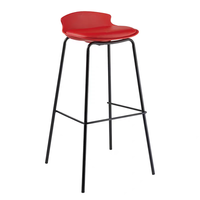 Tabouret de bar moderne et minimaliste avec dossier, chaise haute en métal avec repose-pieds pour café, îlot de cuisine, restaurant