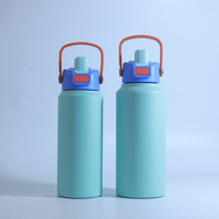 Bouteille d'eau en acier inoxydable 304, sans BPA, garde au chaud 12 heures, au froid 24 heures, avec poignée, très vendue