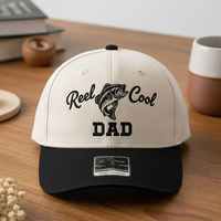 Gorra de Papá con Logotipo Bordado Personalizado, Corona Profunda, 6 Paneles, Estructurada, de Sarga de Algodón, Visera Curva de Dos Tonos, Cierre Ajustable Tipo A-Frame