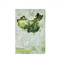 Cuaderno A5 de Tapa Dura con Mapa de China en 3D, Tapa Exquisita, Diario de Regalo para Oficina, Escuela y Actividades Culturales y Creativas