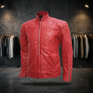 Smallville Superman <b>Red</b> Leather <b>Jacket</b> - Product Image 3