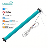 Moteur tubulaire électrique intelligent filaire Tuya WiFi ZigBee Matter pour stores enrouleurs, stores de fenêtre et rideaux intelligents