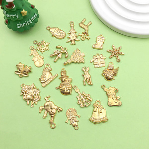 จี้คริสต์มาสโลหะผสมทองคำรูปทรงต่างๆ สำหรับทำเครื่องประดับ DIY - Product Image 4