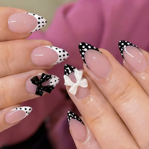 Uñas postizas de gel suave X Press-on, <span class=keywords><strong>cortas</strong></span>, de color sólido, efecto ojo de gato, almendradas, para pegar, puntas de gel para manicura. - Product Image 5