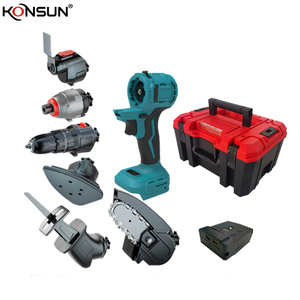 Kit d'outils électriques à main KONSUN OEM avec batterie Li-ion 21V 4.0AH, <span class=keywords><strong>ponceuse</strong></span> sans fil, ensemble 8+1 - Product Image 1