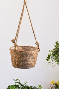 Panier suspendu en paille tissée en rotin vert fait à la main ustensile décoratif <span class=keywords><strong>de</strong></span> jardin pour <span class=keywords><strong>Pot</strong></span> <span class=keywords><strong>de</strong></span> <span class=keywords><strong>fleur</strong></span> pour Pothos <span class=keywords><strong>Pot</strong></span> <span class=keywords><strong>de</strong></span> <span class=keywords><strong>fleur</strong></span> suspendu - Product Image 6