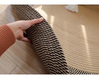 Vente en gros de tapis ronds vintage faits à la main en sisal de jute organique