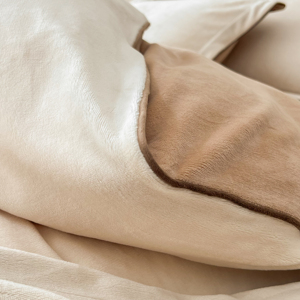 Bộ chăn ga gối đệm mùa đông chất liệu nhung polyester/cotton cao cấp, kiểu dáng hiện đại, hai mặt, thêu tay, mềm mại, 4 món - Product Image 4