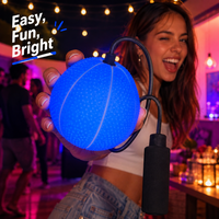 Ballon Poi LED 7 Couleurs en PVC Souple, Logo Personnalisé, Jouet Lumineux, Vente en Gros, Idéal pour Enfants, Fitness, Danse, Fêtes et Jeux en Extérieur