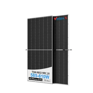 चीन आपूर्तिकर्ता जिंको लोंगी ट्रिना वर्टेक्स एन टाइप 580W 585W 590W बिफेइकल फोटोवोल्टिक सौर पैनल मूल्य