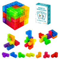 Bloc éducatif en plastique Jouet cube magnétique pliant Jouets