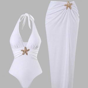 En Stock, Vestido Largo Sexy para Playa, Traje de Baño de Una Pieza <span class=keywords><strong>con</strong></span> Escote Profundo, Traje de Baño de Dos Piezas, Más Vendido - Product Image 2
