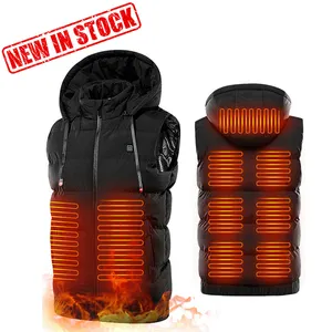 IN STOCK Smart Heated Vest 5v USB Rechargeable Battery Men Work Thermal Body Warmer Plus Size 9 Heating Zones Heated Vest Gilet