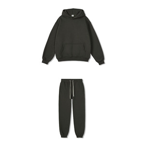 350G Cotton Blend Fleece Winter Hoodie & Pant Set | ODM Supply | Sporty Loungewear for Gym & Daily Use - Product Image 3