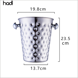 5L rond de luxe cerf en acier inoxydable seau à glace ventre refroidisseur pinces hôtel restauration équipement pour boîtes de nuit et bars - Product Image 6