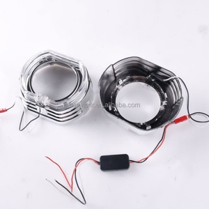 2023 LED DRL Angel Eye With Shrouds Masks for 3 Inch Q5 Lens Xenon Projector Aftermarket Car Upgrading Headlight Retrofit Kit - Product Image 5