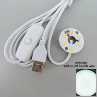 Lampe de lecture LED USB Sunssy avec lumière blanc chaud 3W, puce 2835, variateur simple, câble d'alimentation pour bureau, lecture de livres et tablettes, DC 5V