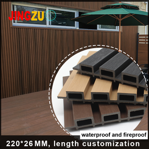 Panel de pared WPC coextruido, revestimiento compuesto WPC para exteriores con textura de madera, panel hueco 3D para exteriores, ¡gran oferta! - Product Image 5