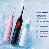 Jet d'eau dentaire portable, irrigateur buccal à pression d'air, brossette à eau sans fil pour le nettoyage des dents