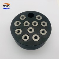 Anclaje de Cuña para Concreto Preesforzado SYD YJM13-n, Acero Aleado, Diámetro 12.7mm/15.24mm, 1860Mpa, Acabado Brillante, Rosca M6, Medida en Pulgadas