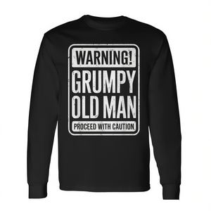 T-shirt à manches longues Grumpy Old Man, cadeau pour la fête des pères, avertissement : procéder avec prudence - Product Image 2