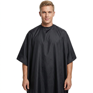 Meilleure Vente : Cape de Coiffure Professionnelle Imperméable, Anti-Adhérente, Antistatique et Confortable pour Salon – Capes Noires - Product Image 3