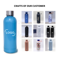 Bouteilles d'eau isothermes en acier inoxydable à double paroi avec logo personnalisé, gourdes de sport, thermos