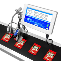 Impresora de Inyección de Tinta Automática DMX con Pantalla de 10 Pulgadas, Máquina de Codificación en Línea para Línea de Producción, Codificación de Fecha, Bolsas, Cartones, Tapas de Botellas