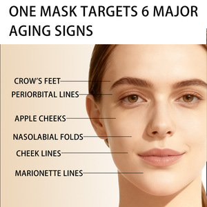 Patch pour les plis nasogéniens bicolore en cristal, or et noir, masque facial anti-rides en hydrogel pour le soin du visage - Product Image 3