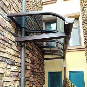 Toldo Exterior de Techo de Una Sola Pendiente, Sistema de Perfiles de Aluminio y Policarbonato, Toldo para Terraza, Patio - Product Image 2