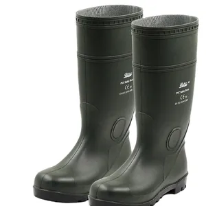 Cheap Unisex Anti-slip Supply Men Work Shoes The Bump Texture Pvc Rain Boots Gumboots Factory For Men
