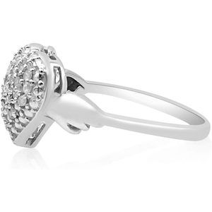 Jewelspaark Anillo de plata de ley 925 con forma de corazón y diamantes de 0,26 quilates, color G, para mujer, compromiso - Product Image 2