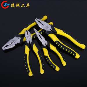 Flat Nose Pliers 8 Inch Needle Nose Pliers 6 Inch Diagonal Pliers <b>Chrome</b> Vanadium Steel Industrial Grade Shandong Origin - Product Image 1