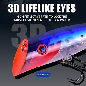 Cao cấp hàng đầu nước Popper câu cá lure ABS cứng cơ thể <span class=keywords><strong>wobler</strong></span> cho trò chơi lớn cho nước ngọt & cá hồi cho hồ & Sông - Product Image 2
