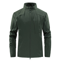 Servicio OEM Personalizado, Chaqueta Softshell Impermeable Casual de Invierno para Hombre, Cortavientos Transpirable con Capucha, Cierre Frontal con Cremallera, Logotipo, Ropa de Trabajo Ligera