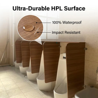 Système de cloisons de séparation pour toilettes publiques, séparateur d'urinoirs robuste pour hôtel de luxe