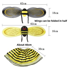 PARTYMENT Disfraz de <span class=keywords><strong>Fiesta</strong></span>, Accesorios para Disfraces, Disfraz de Cosplay para el Día del Niño, Traje de Actuación, Conjunto de Vestido con Alas de Abeja - Product Image 4