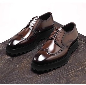Bottines Chelsea pour hommes, nouvelle collection, best-seller, style automne, en cuir à motifs, pour affaires, formelles, légères - Product Image 6
