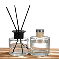 Offre Spéciale 50ml 100ml 200ml Diffuseur Rond Aromathérapie Bouteille En Verre Aromathérapie Aroma Reed Diffuseur Bouteille Avec Bouchon