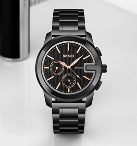 Reloj Skmei <span class=keywords><strong>1962</strong></span> de Cuarzo, Lujoso, de Acero Inoxidable y Correa de Cuero, 18mm, Precio Bajo, Venta al Por Mayor, Logotipo Personalizado, Reloj para Hombre, Directo de Fábrica - Product Image 3