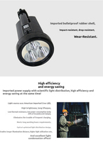 Projecteur LED haute intensité, 8h d'autonomie, recharge USB, étanche IP65, anti-choc, portable pour utilisation en cas d'urgence ferroviaire