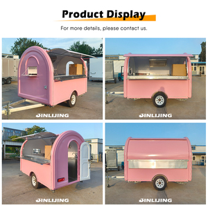 רמורק ג 'ינליג' ינג 'רמורק ורוד קטן מזנון מהיר עגלת קפה kebab קרפ כריך משאית גלידה מאובזר - Product Image 2