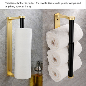 Accessoires de salle de bain, porte-serviettes en <span class=keywords><strong>papier</strong></span> rétractable auto-adhésif, support mural pour rouleau de <span class=keywords><strong>papier</strong></span>, porte-serviettes en <span class=keywords><strong>papier</strong></span> sous l'armoire - Product Image 3